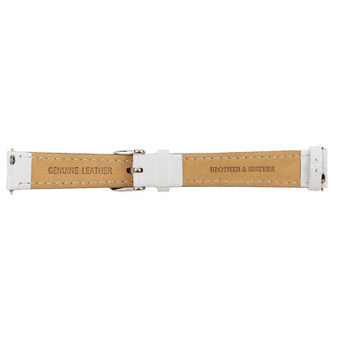 White Leather Strap & Silver Buckle watch straps Brother & Sisters